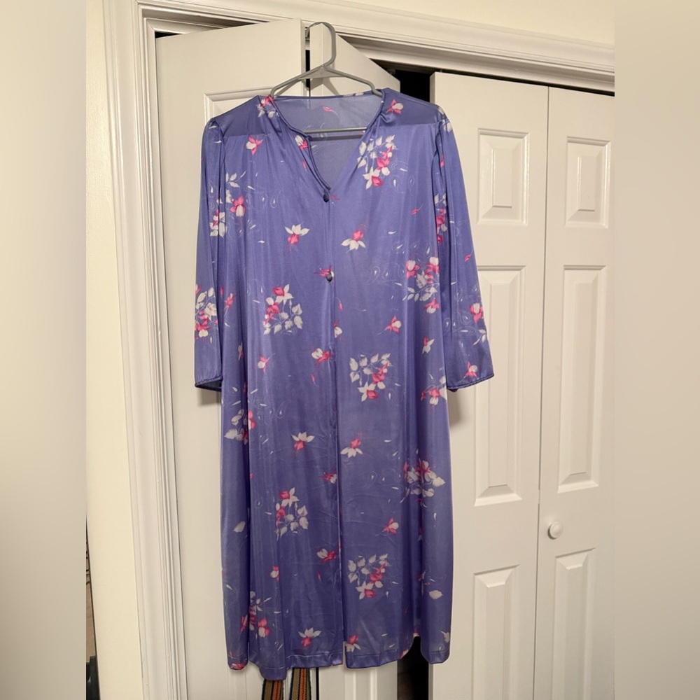 Floral Purple vintage Dressing robe